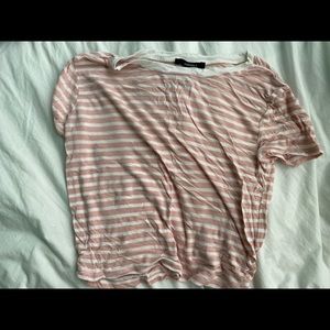 F21 Striped Pink Crop Top